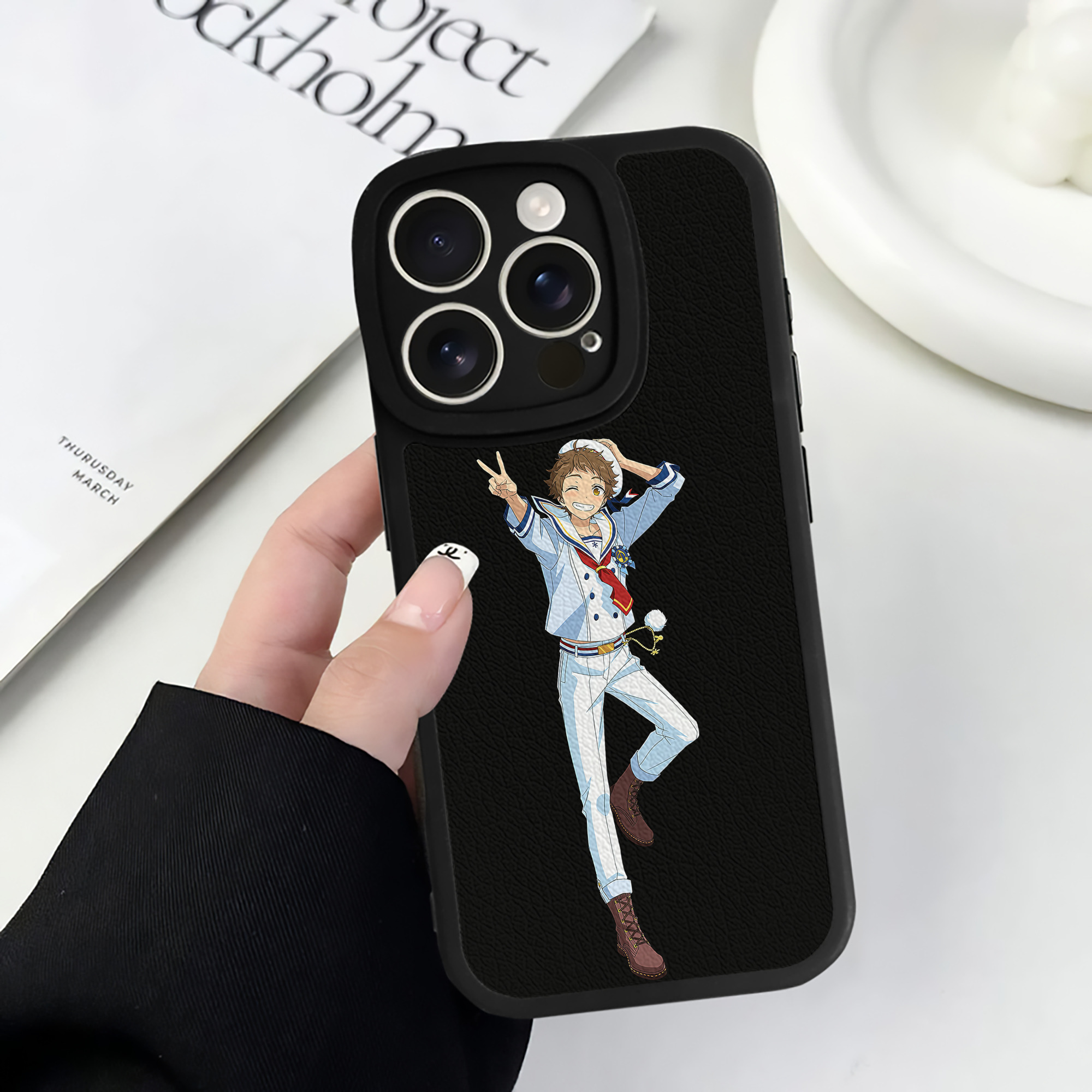 （画像用） あんさんぶるスターズ! Ensemble Stars 【iPhone 16シリーズ対応】シリコンスマホケース（レザー調） 材質：シリコン